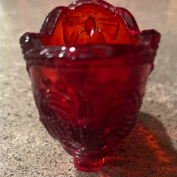 Fenton Ruby Red Glass Slipper - Picture 2 of 8